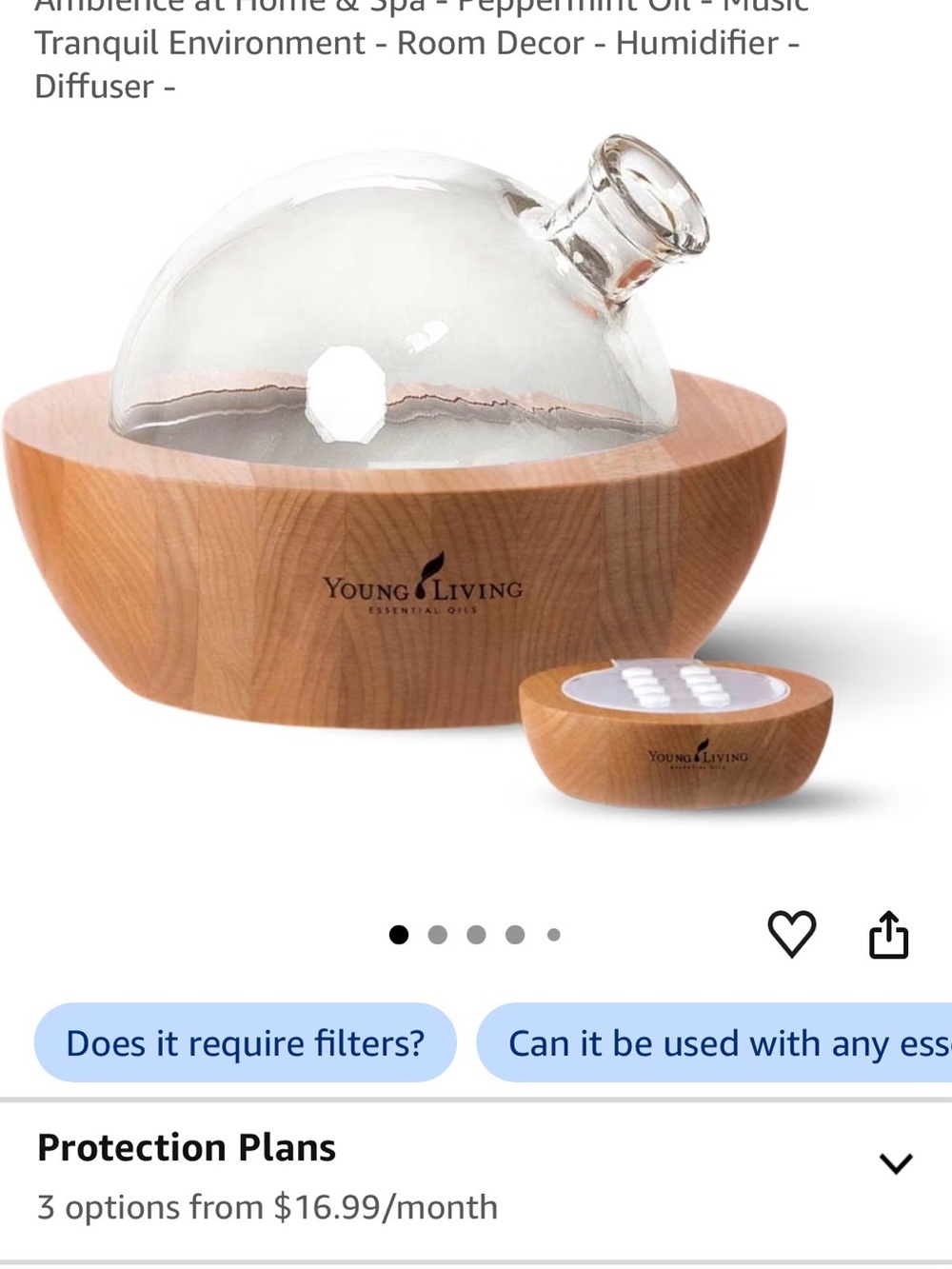 Young Living Diffuser in Light Wood Grain